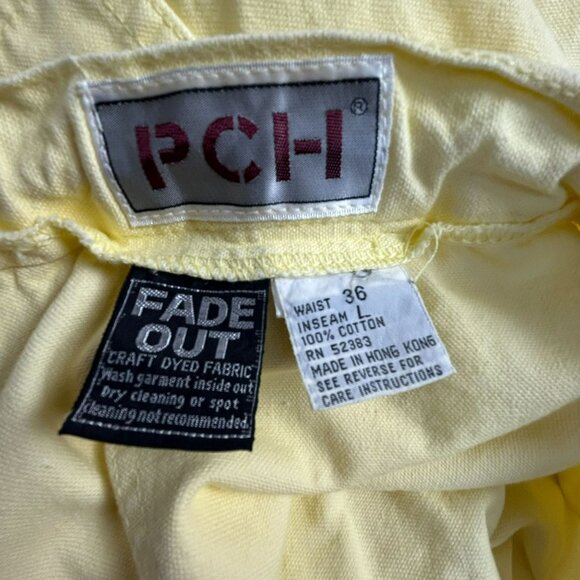Pacific Coast Highway Women's Fade Out Straight Leg High Rise Pants Yellow 36 - Picture 3 of 9